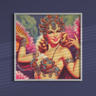 Poster Épingle de carnaval rétro