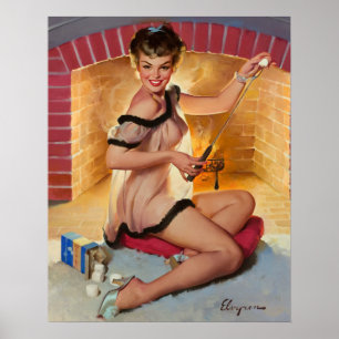 Poster Épingle de la fête de Marshmellow