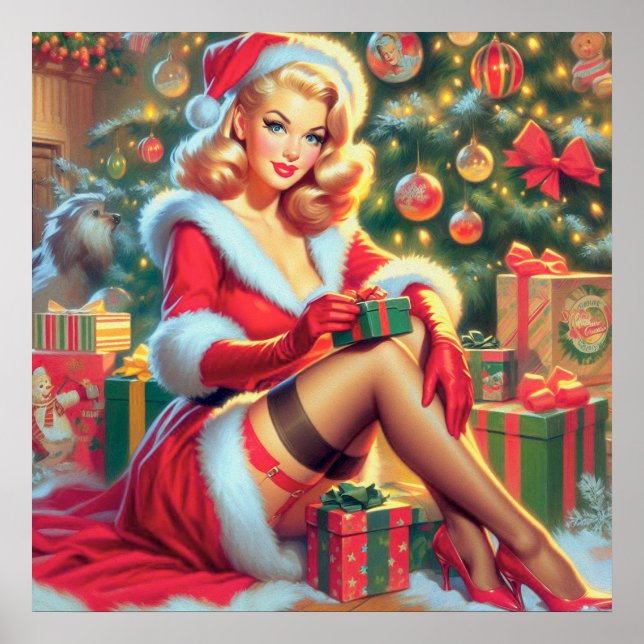 Poster Épingle de Noël Vintage (Devant)