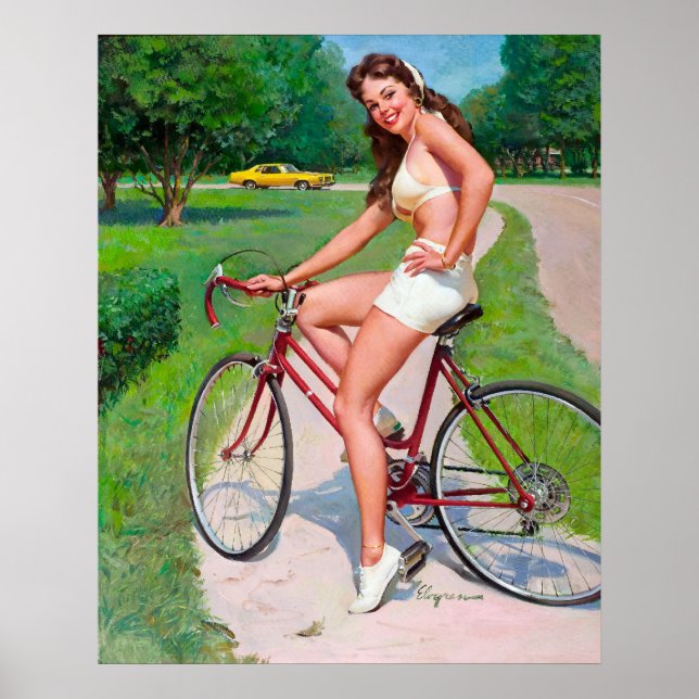 Poster Épingle de vélo vers le haut (Devant)