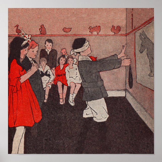 Poster Épingler la queue âne (Devant)