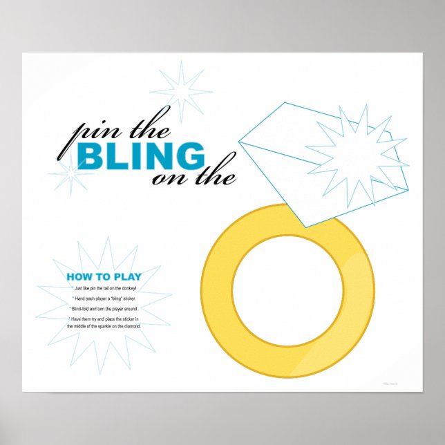Poster * épingler le bling sur la bague * jeu pour ENTERR (Devant)