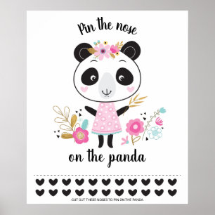 Poster Épingler le nez sur le jeu de fête d'anniversaire 