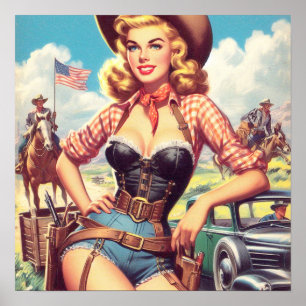 Poster Épinglette vintage