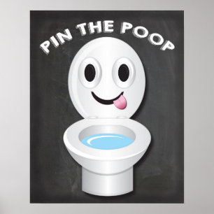 Poster Éplucher le caca sur le jeu Emoji Toilet