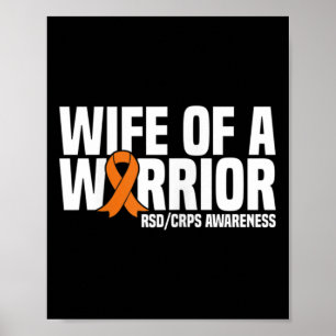 Poster Épouse D'Un Guerrier Orange Ribbon Rsdcrps Sensibi