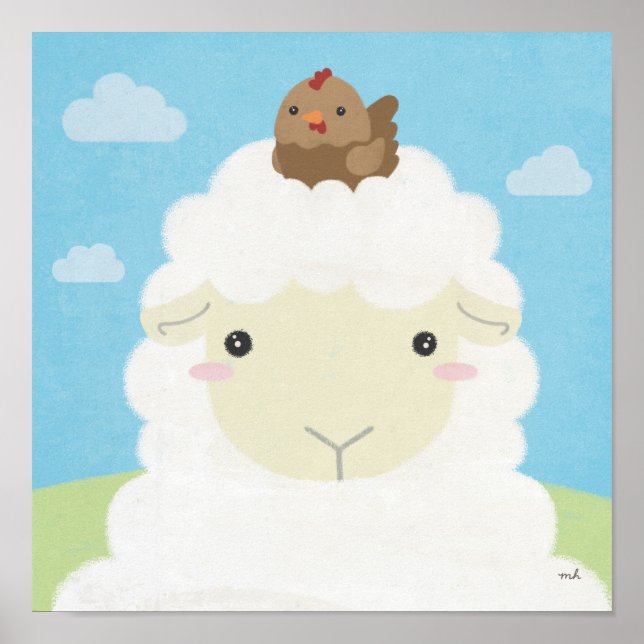 Poster Épouses - Moutons et poussins 2 (Devant)