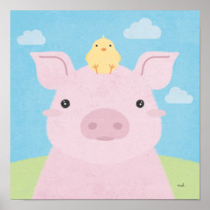 Poster Époux - Piglet & Chick