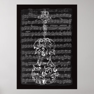 Poster Épreuve de violon sur le manuscrit Bach