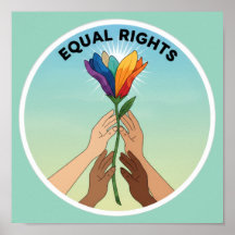 Equal Rights Rainbow Flower – Diversity and Unity