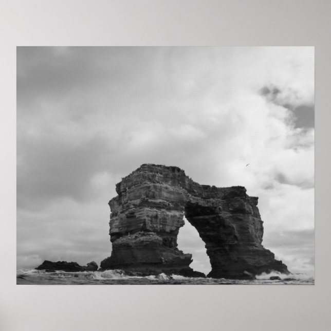 Poster Equateur, Îles Galapagos, Île Darwin, Vagues (Devant)