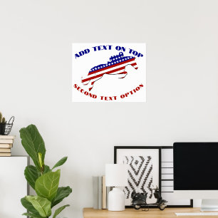 Poster Équestre Patriotique des États-Unis d'Amérique