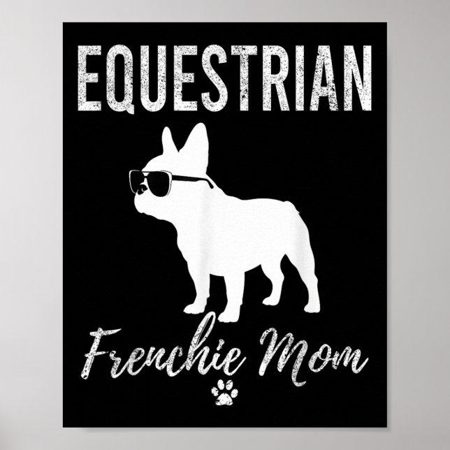 Poster Equestria Frenchie Maman Drôle Équitation Gif (Devant)