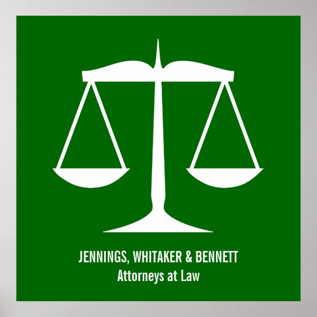 Poster Équilibre Classique de la Balance de la Justice Ar (Devant)