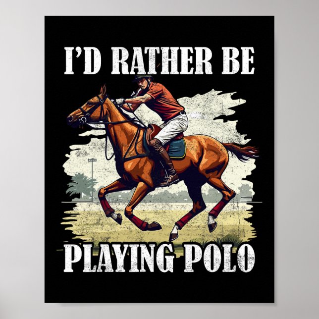 Poster équine de Polo (Devant)