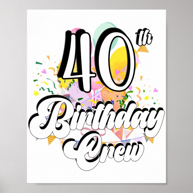 Poster Équipage de 40e anniversaire de l'équipage de 40 p (Devant)