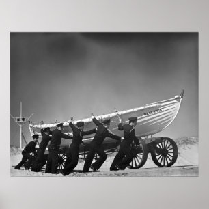 Poster Équipage de bateau de surf de Portugais : 1942