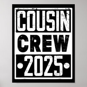 Poster Équipage de cousins 2025 Design vintage assorti po