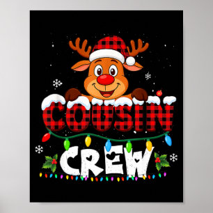 Poster Équipage de Cousins Noël 2025 Famille Assortie San