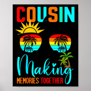Poster équipage de cousins voyage de famille à la plage v
