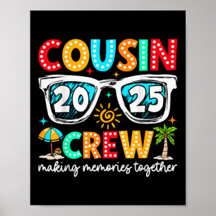 Poster Équipage de cousins voyage de famille à la plage v