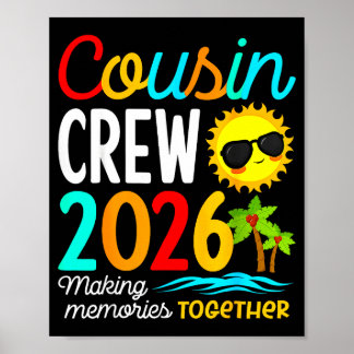 Poster Équipage de cousins voyage en famille à la plage v