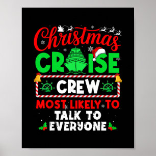 Poster Équipage de Croisière de Noël le Plus Susceptible 