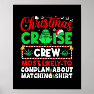 Poster Équipage de croisière de Noël le plus susceptible 