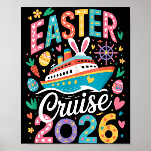 Poster Équipage de croisière de Pâques 2026 Groupe de fam