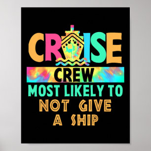 Poster Équipage de croisière de vacances Tie Dye le plus 