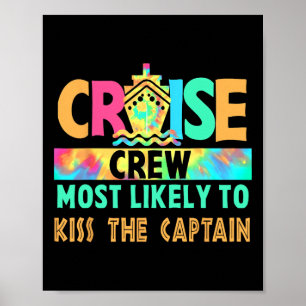 Poster Équipage de croisière de vacances Tie Dye le plus