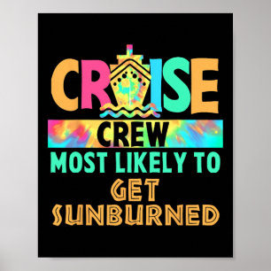 Poster Équipage de croisière de vacances Tie Dye le plus
