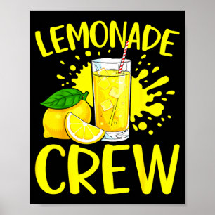 Poster Équipage de limonade amateur de jus de citron bois