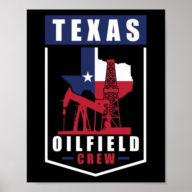 Poster Équipage des champs de pétrole du Texas (Devant)