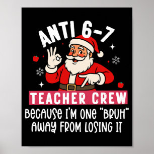 Poster Équipage Santa Anti 6 7 Enseignant N° 67 Meme Noël