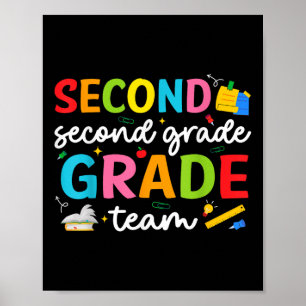 Poster Équipe 2e année 2e année Enseignant Squad Retour à