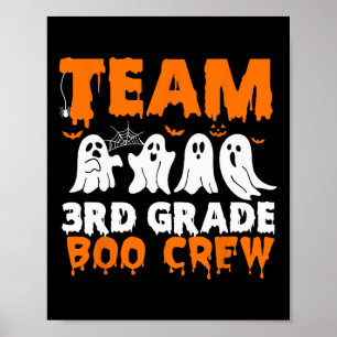 Poster Équipe 3e année Boo Crew Halloween Ghost