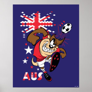 Poster Équipe Australie de Football Graphique TAZ™