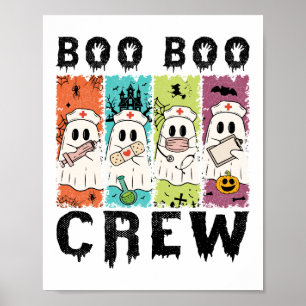 Poster Équipe Boo Boo infirmière d'Halloween