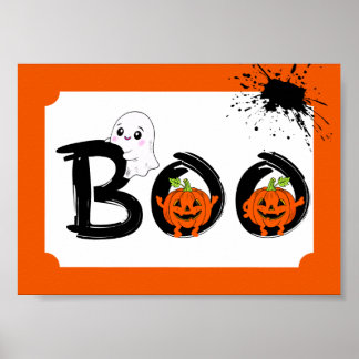 Poster Équipe Boo drôle Halloween