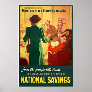 Poster Équipe britannique de prospérité ÉCONOMIE NATIONAL