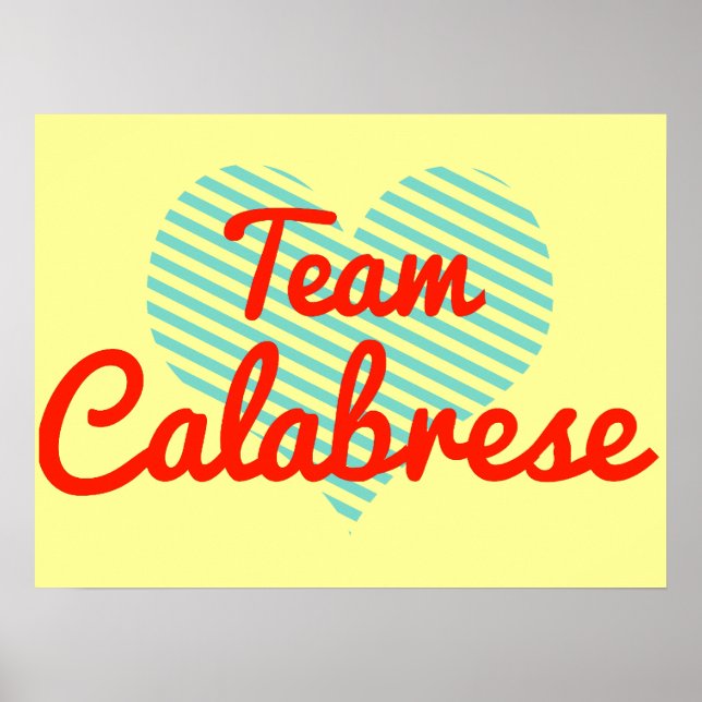 Poster Équipe Calabrese (Devant)