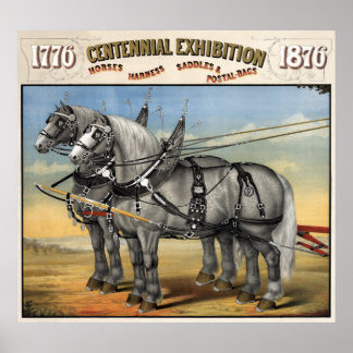 POSTER ÉQUIPE CENTENAIRE DE CHEVAL 1876
