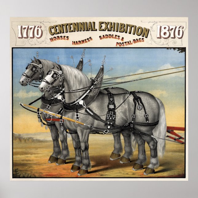 POSTER ÉQUIPE CENTENAIRE DE CHEVAL 1876 (Devant)