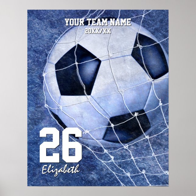 Poster Équipe commémorative de football féminin fin de sa (Devant)