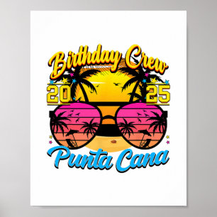 Poster Équipe d'anniversaire Punta Retro Cana 2025 Couche