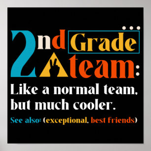 Poster Équipe De 2E Année Comme Une Équipe Normale Mais B