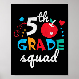 Poster Équipe de 5e année Garçons Filles Enseignants Mign