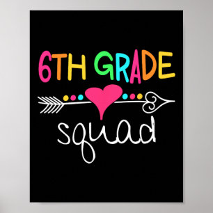 Poster Équipe de 6e année Sixième Enseignant Équipe d'élè