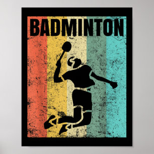 Poster Équipe de badminton amour joueur entraîneur